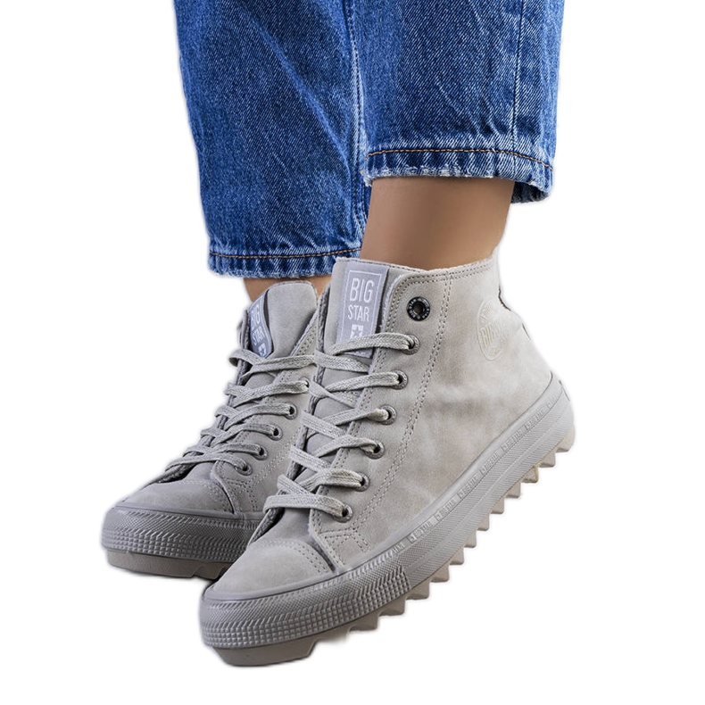 Gray insulated sneakers Big Star GG274070 grey Gray insulated sneakers Big Star GG274070 grey