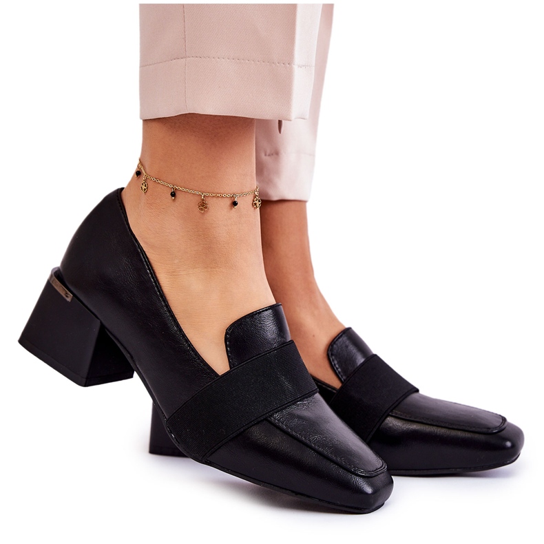 Fashionable Leather Pumps La.Fi 230033B-PU Black