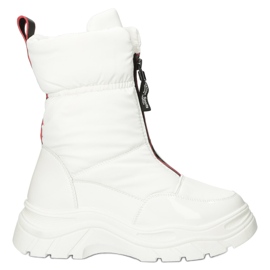 White women's snow boots insulated with fur on the Filippo DBT4236 slider