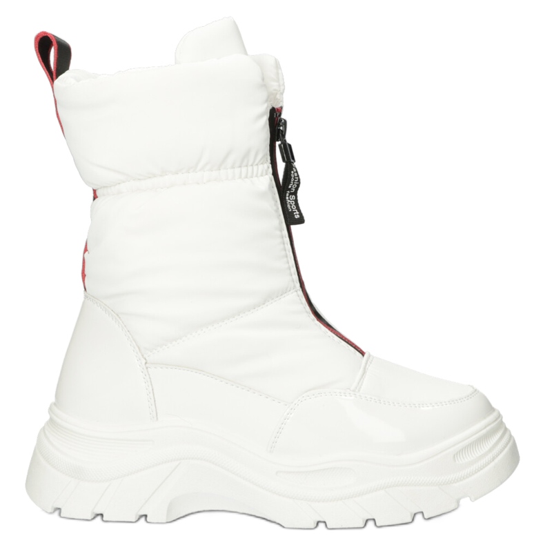 White women's snow boots insulated with fur on the Filippo DBT4236 slider