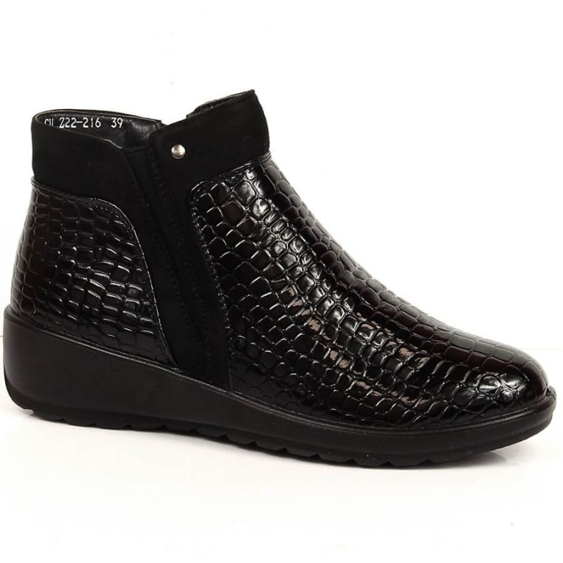 Wedge boots, insulated crochet T.Sokolski W SCA176A black