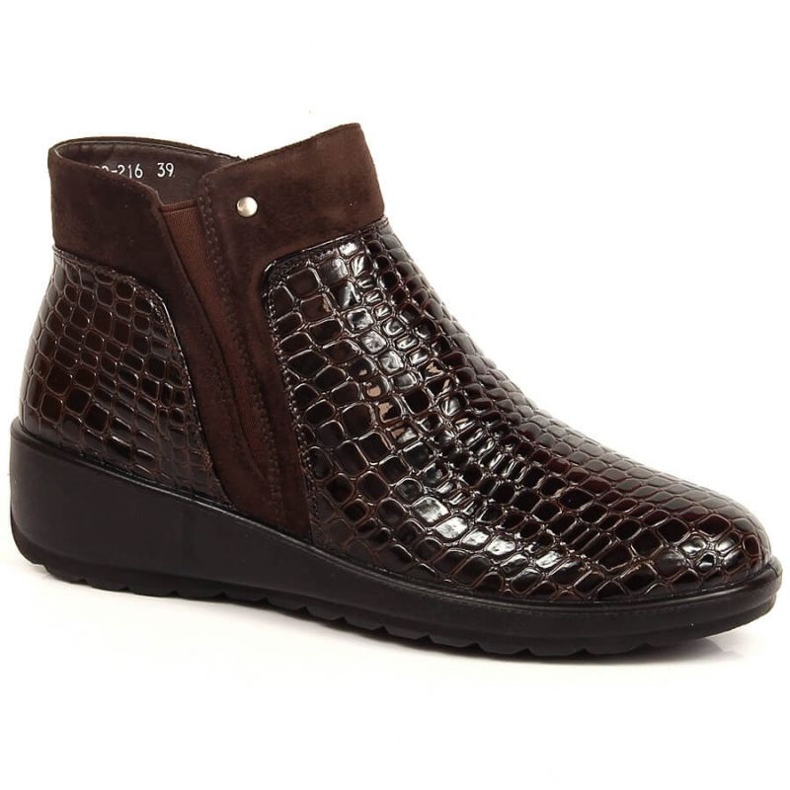 Ankle boots with insulated crochet T.Sokolski W SCA176B brown
