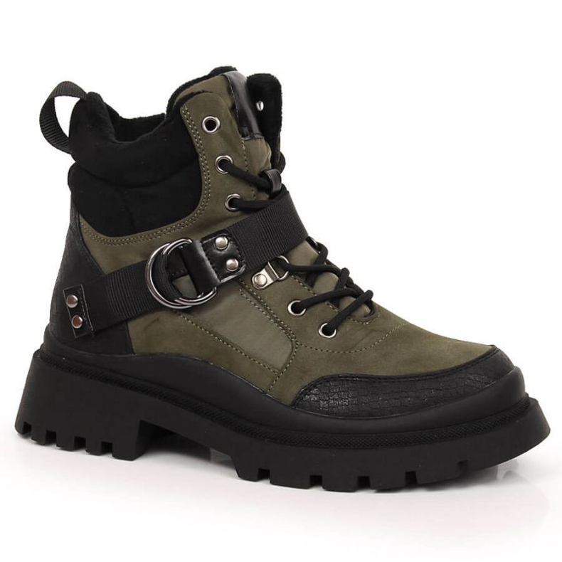Insulated hiking boots NEWS W EVE376A green