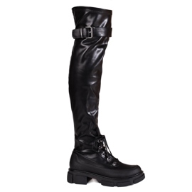 Women's boots made of eco leather Shelovet black Women's boots made of eco leather Shelovet black
