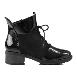 Elegant Shelovet lace-up boots for women black Elegant Shelovet lace-up boots for women black