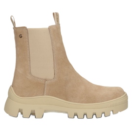 Leather, suede Jodhpur boots, insulated beige Filippo