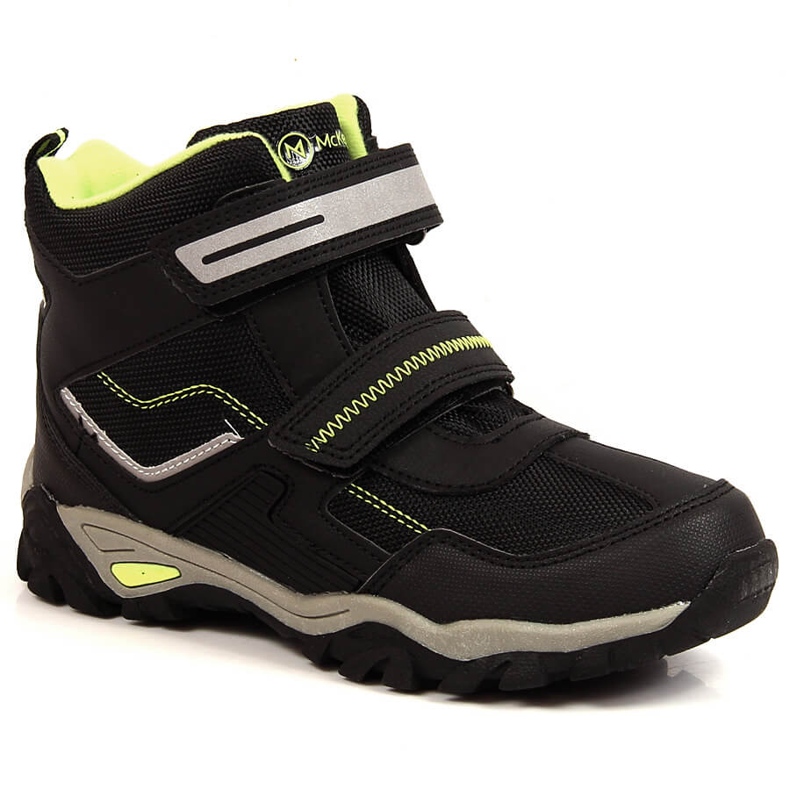 Black McKeylor Velcro shoes for boys green