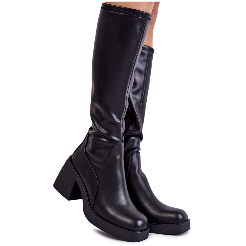 Sergio Leone Women's Leather Warm Boots With Zipper Black Slavis
