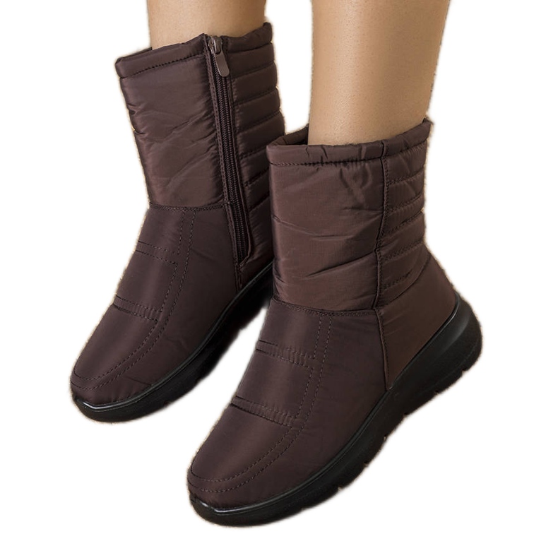 PA1 Alani brown quilted snow boots PA1 Alani brown quilted snow boots