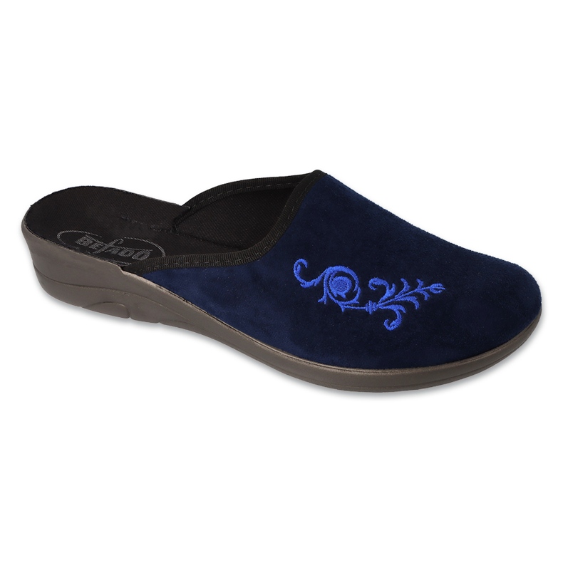 Befado women's pu slippers 552D017 navy blue
