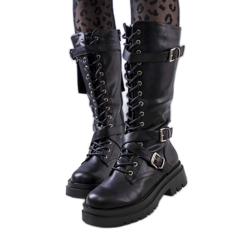 PA1 Black boots with a sachet from Himes