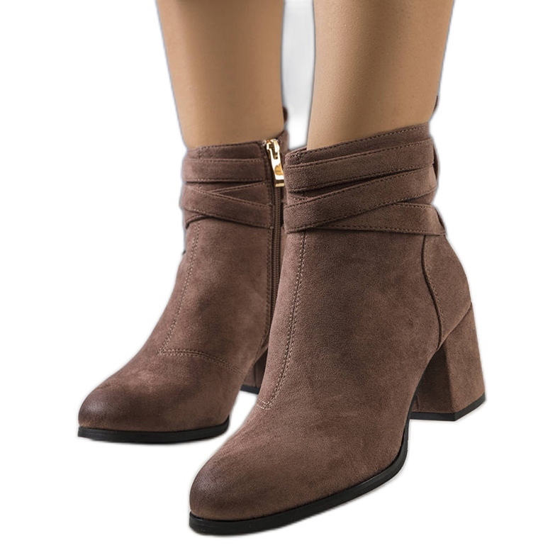 PA1 Brown ankle boots on the Fletcher post