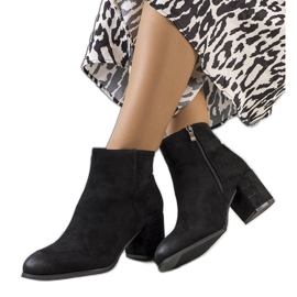 Black ankle boots on the Silas post Black ankle boots on the Silas post