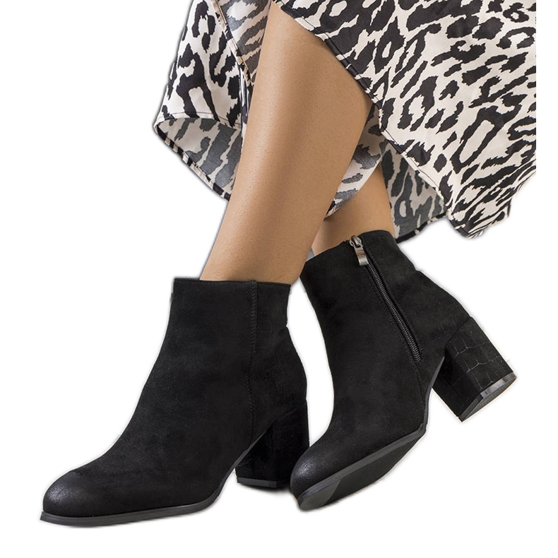 Black ankle boots on the Silas post