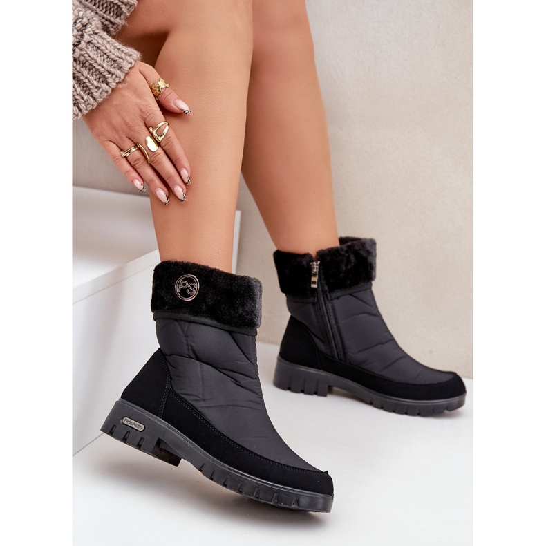 Women's Fashionable Insulated Snow Boots Progress PROGJ-21-13 Black