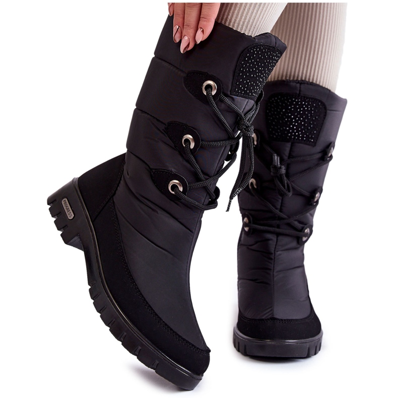 High Warm Snow Boots Progress PROGJ-20-07 Black