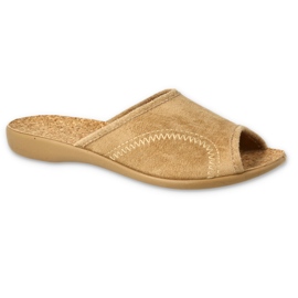 Befado women's slippers PU 254D138 beige cork insert Befado women's slippers PU 254D138 beige cork insert