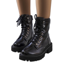 PA1 Black boots on a tractor sole Delle PA1 Black boots on a tractor sole Delle