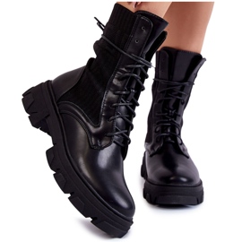 PA1 Women's Lace-up Boots Workers Black Marlissa