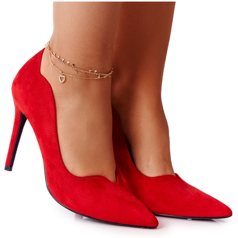 Women's Stilettos Suede Red S.Barski Ziger
