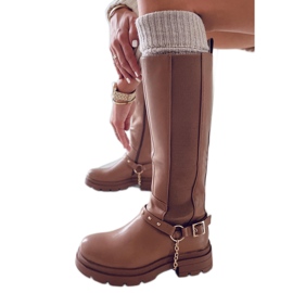 BM Yuna Camel women's riding boots brown