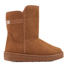 Women's brown high snow boots Big Star KK274616