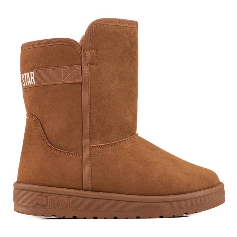 Women's brown high snow boots Big Star KK274616