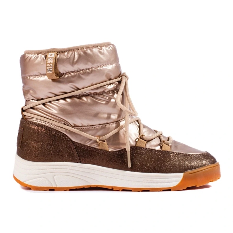 Short golden snow boots Big Star KK274276 brown Short golden snow boots Big Star KK274276 brown