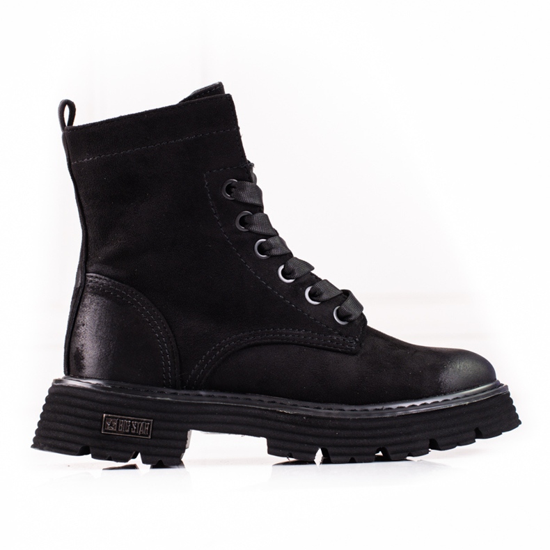 Big Star black suede boots KK274503