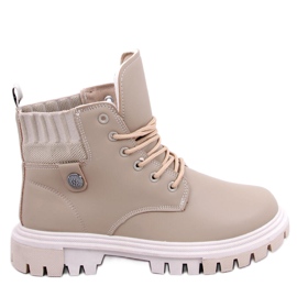 BM Atomic Beige women's trappers boots
