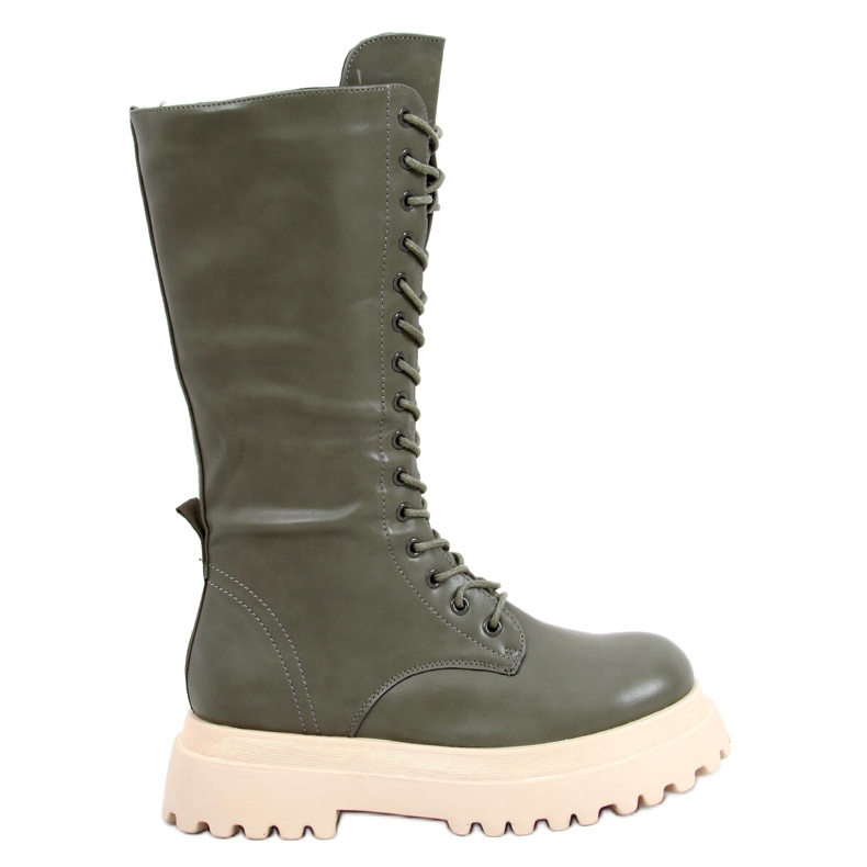 BM Zona Green lace-up boots