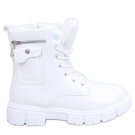 BM Flat lace-up boots Bravery White BM Flat lace-up boots Bravery White
