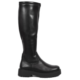 Women's black boots with warm black Sergio Leone