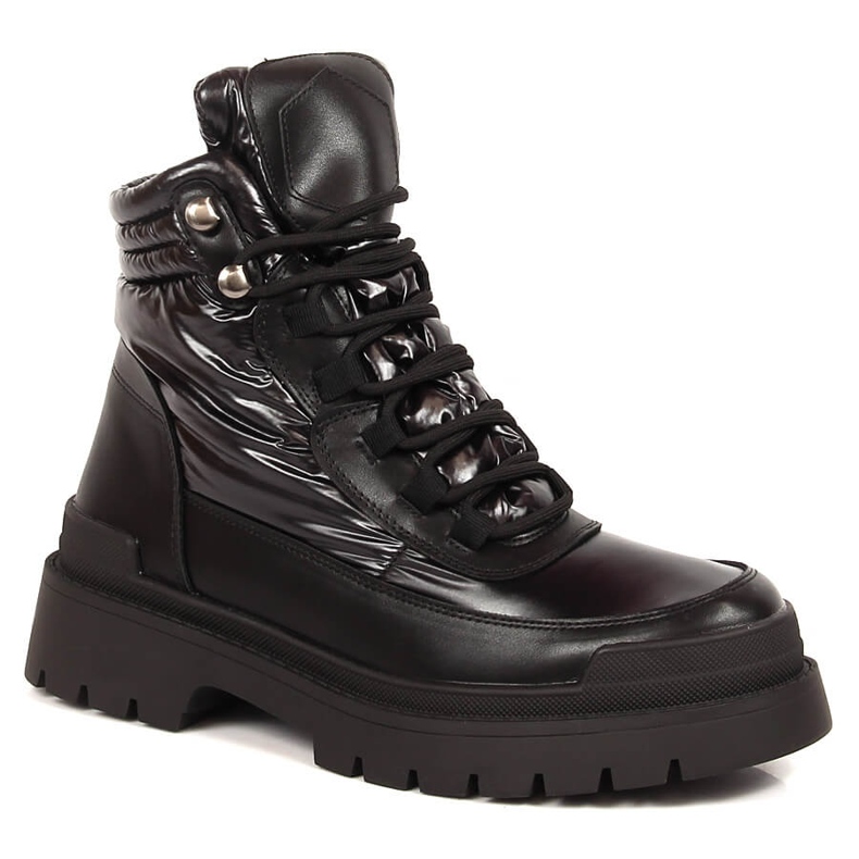 Black insulated black Sergio Leone boots for women