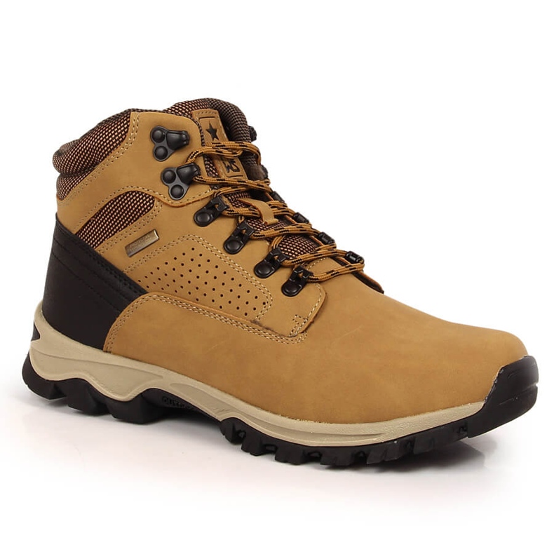 Men's trekking high insulated shoes camel News brown