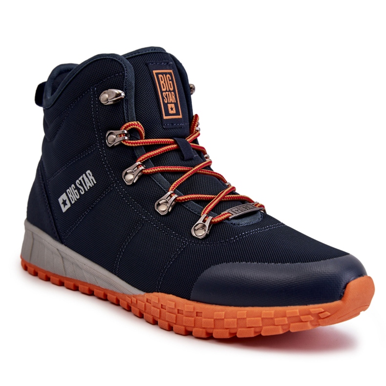 Men's Trekking Shoes Memory Foam Big Star KK174110 Navy Blue