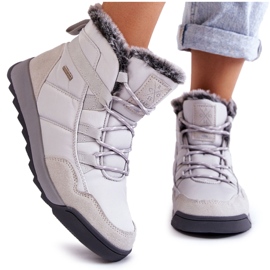 Women's insulated snow boots Cross Jeans KK2R4015C Gray grey