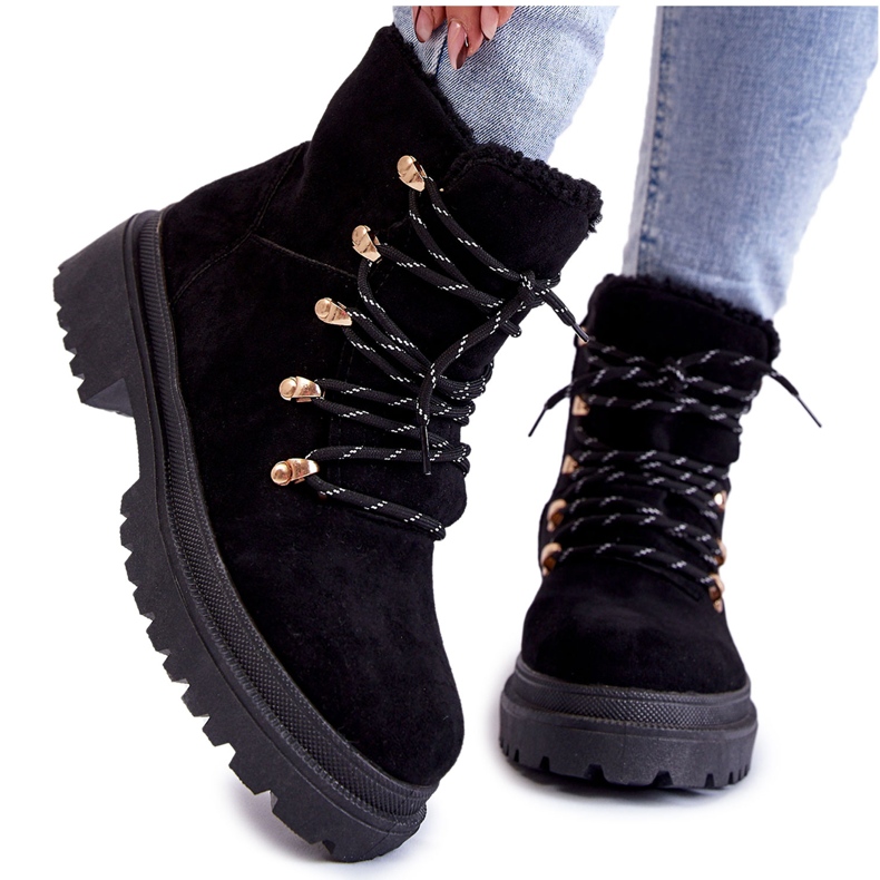 Women's Suede Boots Black Bellita