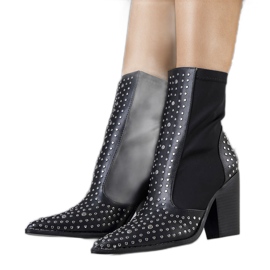 PA1 Black boots decorated with Orazi studs PA1 Black boots decorated with Orazi studs