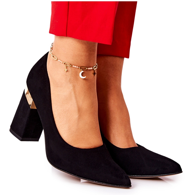 Women's suede Lewski pumps 3117 black