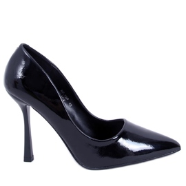 PA1 Anika Black lacquered women's high heels