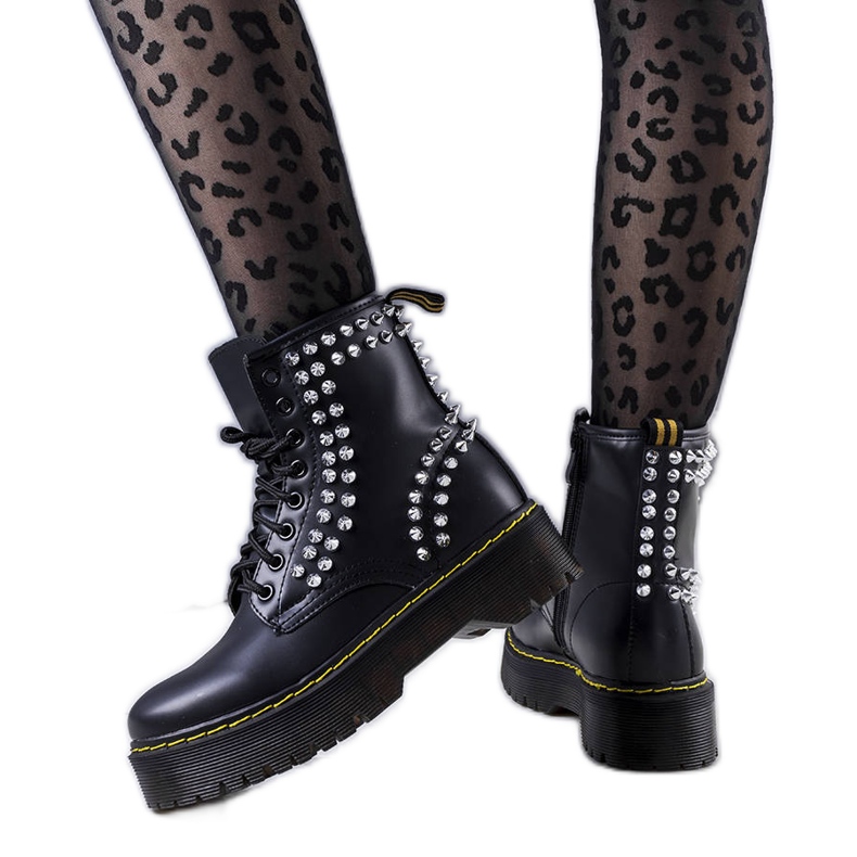 PA1 Black boots with Castello studs