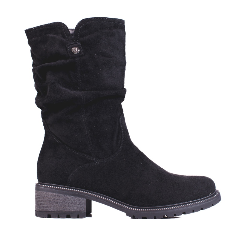 High suede women's shelovet boots black