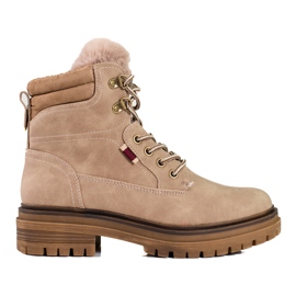 Ladies' beige hiking boots