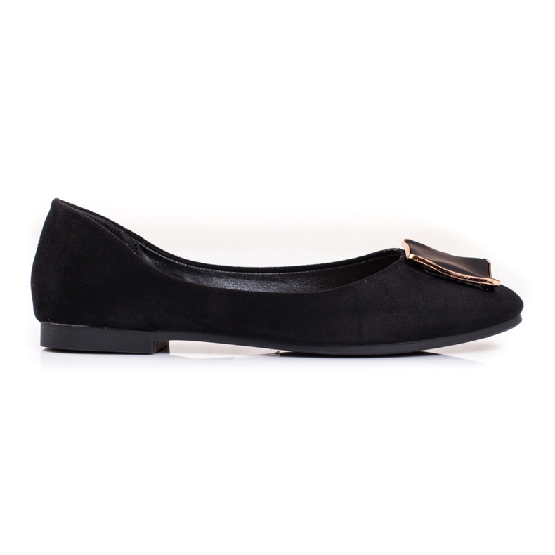 Black suede ballerinas