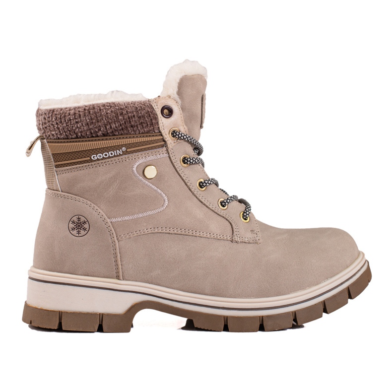 Insulated women's shelovet hiking boots beige
