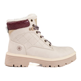 Women's trappers insulated with shelovet fur beige Women's trappers insulated with shelovet fur beige