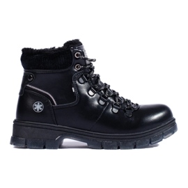Black eco leather shelovet hiking boots Black eco leather shelovet hiking boots