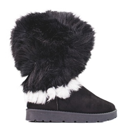 Women's shelovet mucilages with fur black Women's shelovet mucilages with fur black