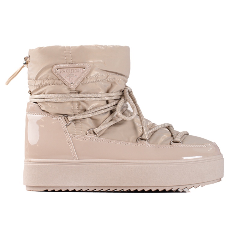 Dark beige shelovet women's snow boots